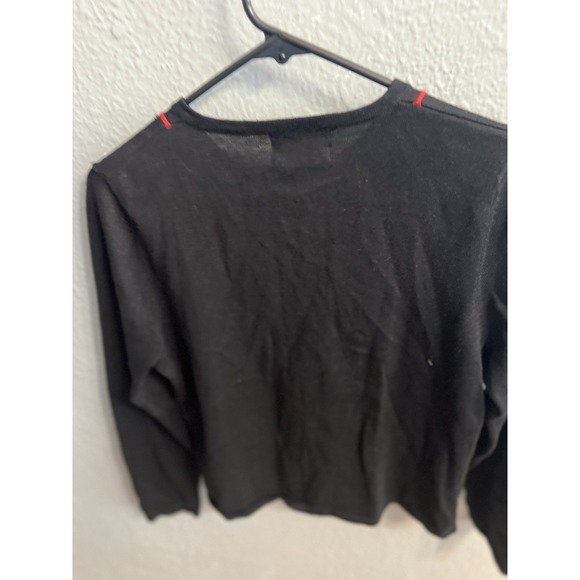 Studio Joy Christmas Cardigan Women Size PM Button Up Poinsettia - Picture 6 of 6